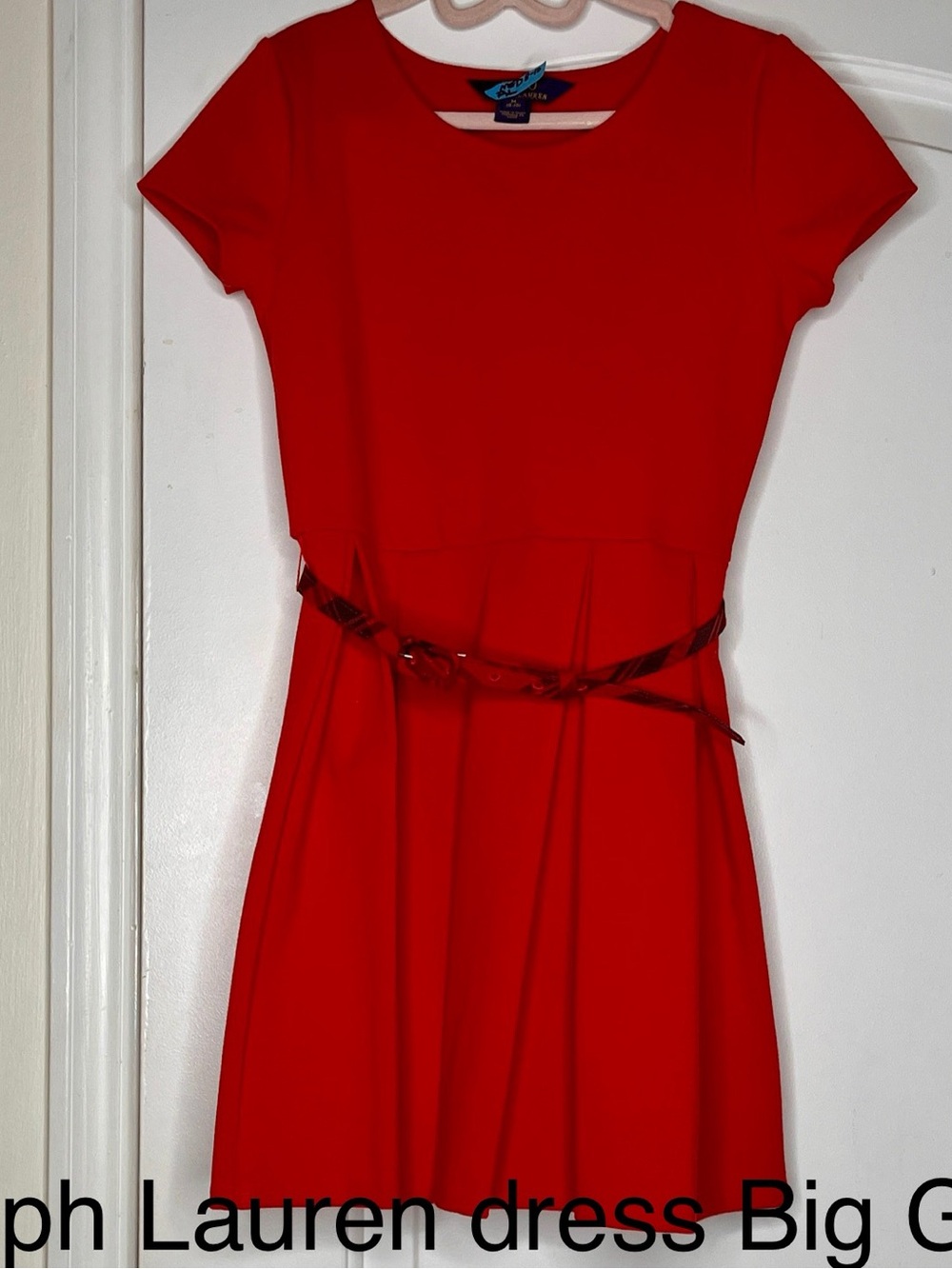 Ralph Lauren Bright Red Short Sleeve Mini Dress